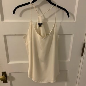 J. Crew Mercantile scalloped white tank top